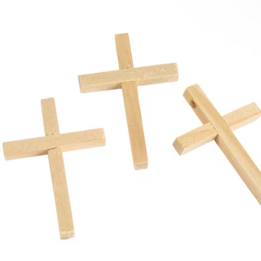 1pc DIY Wooden Cross  3W X 5L